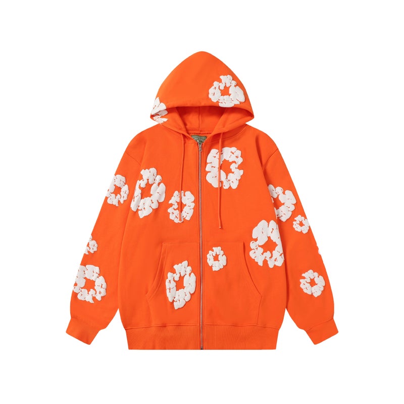 Zipper Style Kapok (Full Series) Foam Print Couple Style Suit Jacket Autumn Couple Outfit - Image 1