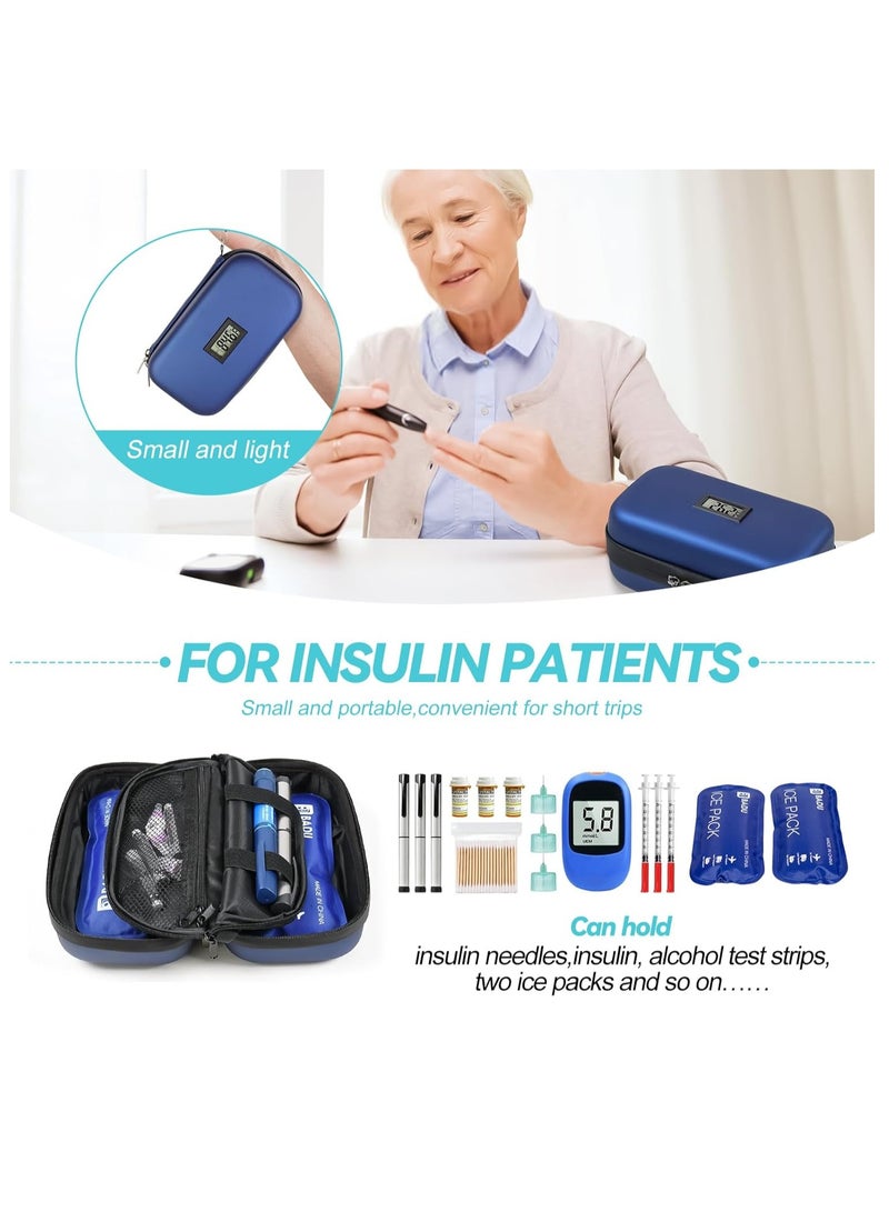 DURKU TSA-approved insulin cooler bag, diabetes travel cooler bag with temperature display, refrigerated medication organizer bag with two ice packs - Image 5