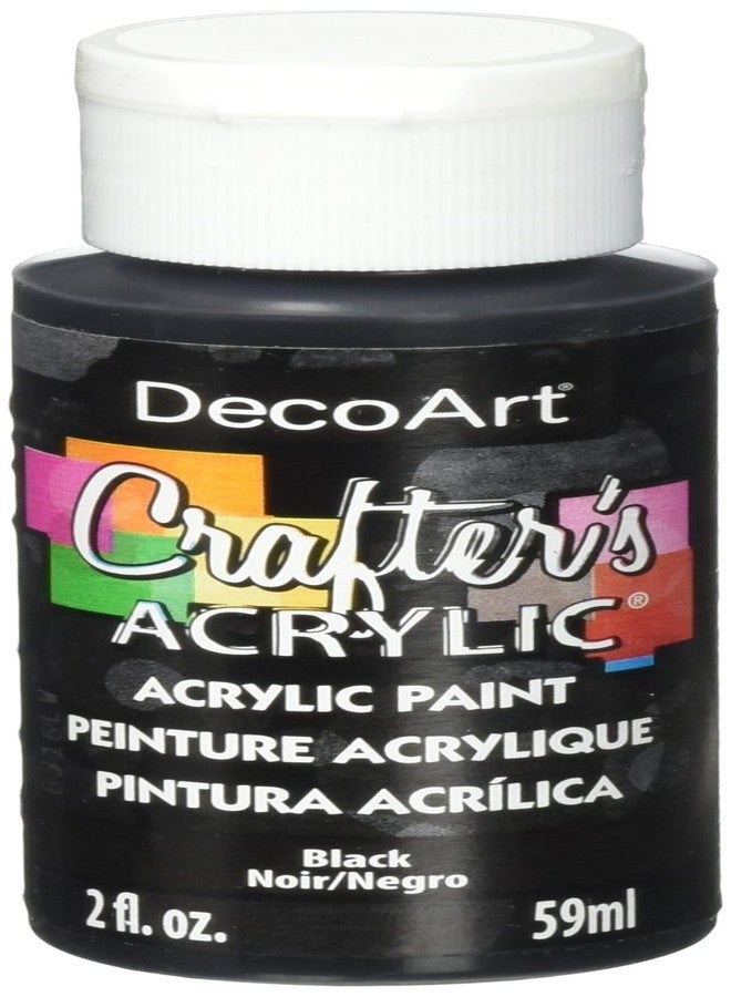 DecoArt Crafter's Acrylic Paint, 2-Ounce, Black - Image 1