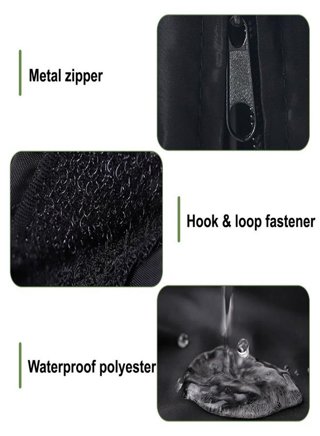 DONGKER Bird Cage Cover,Waterproof Bird Black-Out Cover Breathable with Zipper & Self-Adhesive Fastening for Parrot Parakeets Winter Windproofing & Warmth - Image 2