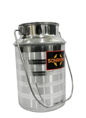 Sonanshi Sonanshi 2 Litre Capacity Stainless Steel Milk Container/Barni/Dolchi with LID  - Image 3