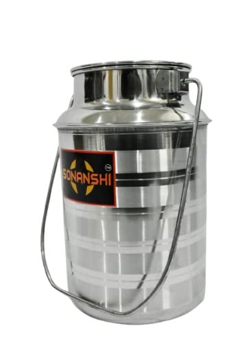 Sonanshi Sonanshi 2 Litre Capacity Stainless Steel Milk Container/Barni/Dolchi with LID  - Image 2