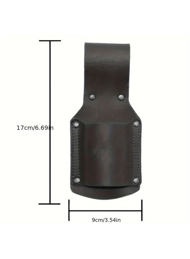 حقيبة فأس ومطرقة من الجلد الأسود المتين للمغامرات الخارجية - Image 4