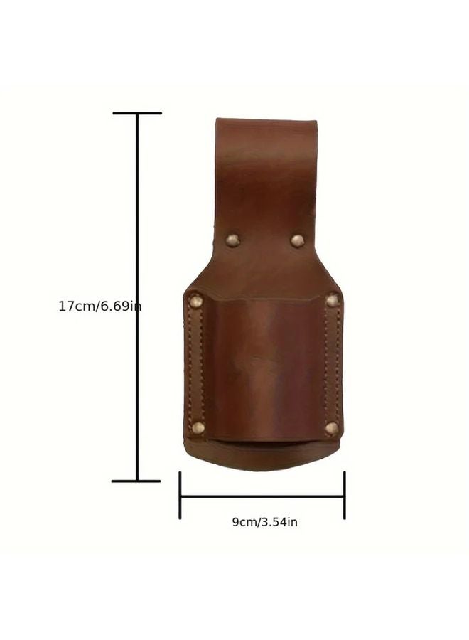 حقيبة فأس ومطرقة من الجلد الأسود المتين للمغامرات الخارجية - Image 3