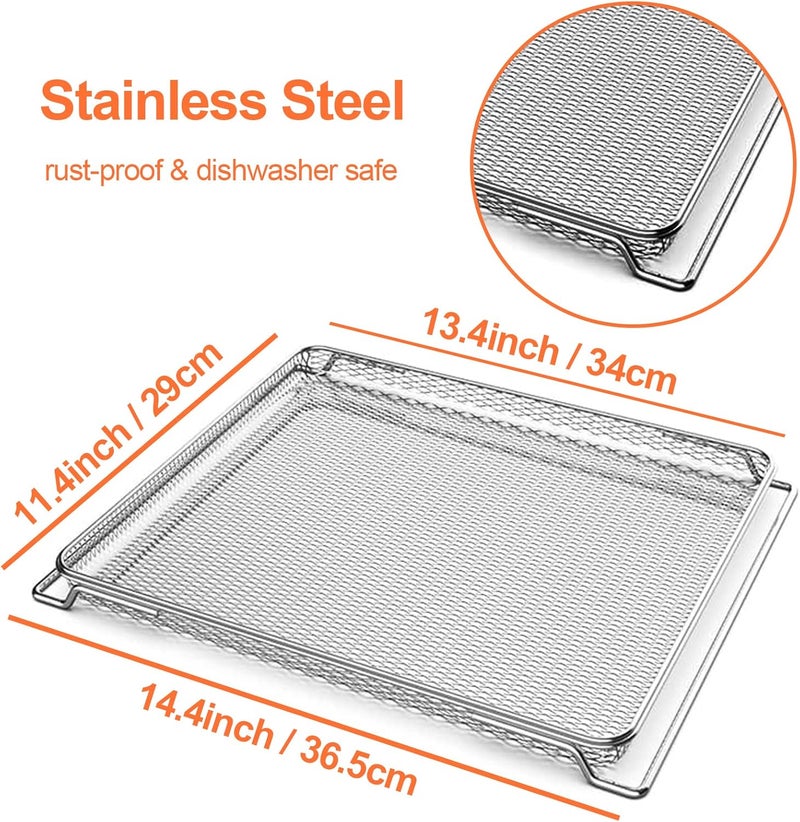 DEMEDO Air Fryer Oven Basket, Original Replacement Baking Trays for NINJA DT201 DT251 Foodi Digital Air Fryer Oven, Mesh Basket, Ideal Accessories for Air Frying and Dehydrating - Image 3
