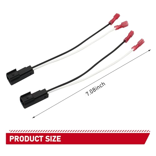 awlbed 4 PCS Car Audio Speaker Wiring Harness Wire and Cable Harness Car Audio Replacement Parts 725600 Compatible with Ford Focus Chevrolet Mazda Speaker Wiring Harness Black - Image 3