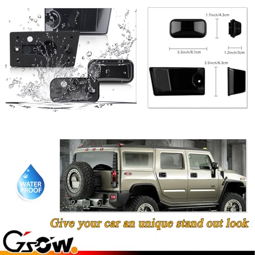 GSOWO مجموعة غلاف ضوء السقف LED مع عدسات مدخنة 10 قطع لسيارة هامر H2 2003-2009، H2 SUT 2005-2009، غلاف علامة التوضيح العلوي، غلاف مدخن - Image 3