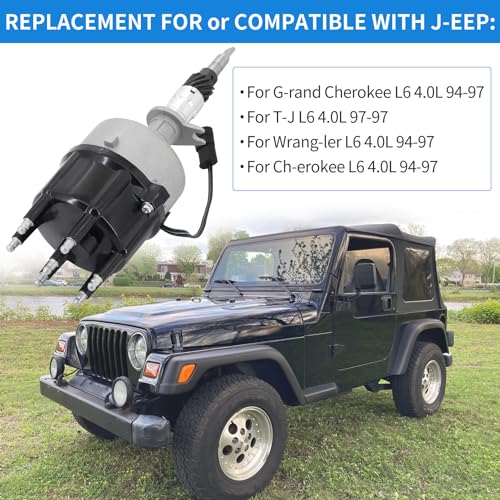 Dokili Distributor 56027027 4723067 4723066 Compatible with 1994-1997 Do.dge Da.kota J.eep Chero.kee TJ Wran.gler - Image 2