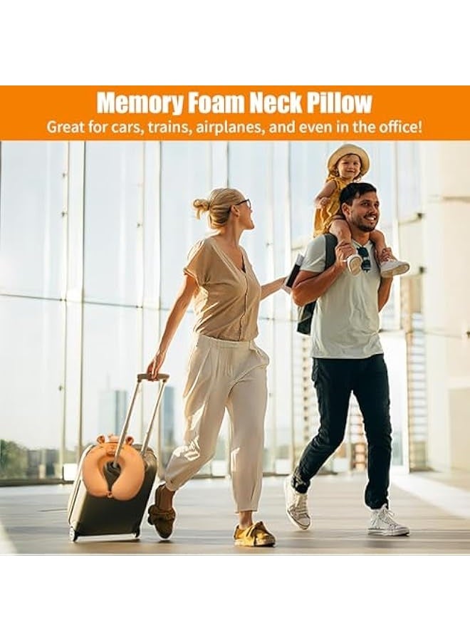 Generic Travel Pillow, Cartoon Animal Neck Support Pillow, Head Support Cushion for Airplane, Train, Car, Office Travel Essential Flight Pillows, for a Long Hauls Sleeping Rest - Image 5