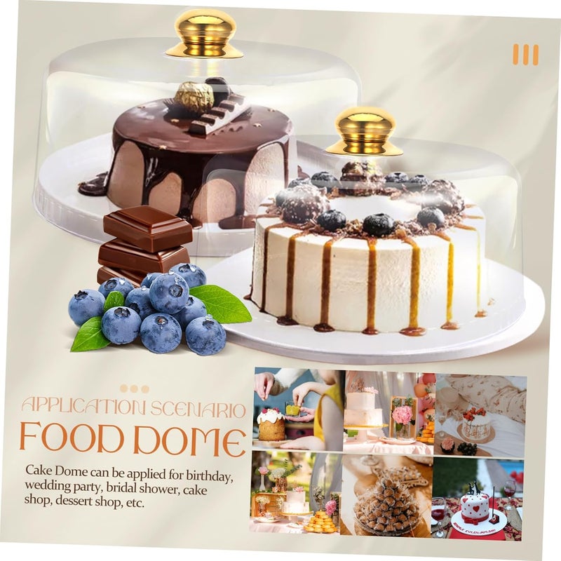 Healeved Acrylic Food Dome Cover 30x13cm round Cake Protector Lid for Buffet Food Fresh Keeping and Dessert Display - Image 3