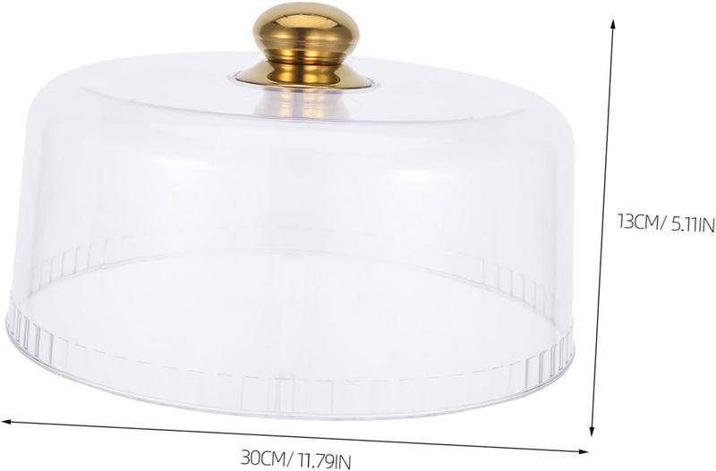 Healeved Acrylic Food Dome Cover 30x13cm round Cake Protector Lid for Buffet Food Fresh Keeping and Dessert Display - Image 2