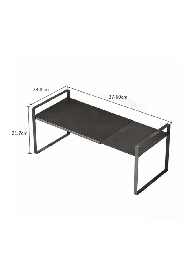 Smart Storage Adjustable Expandable Cabinet Shelf Organizer | Carbon Steel Kitchen Storage Rack - Image 3