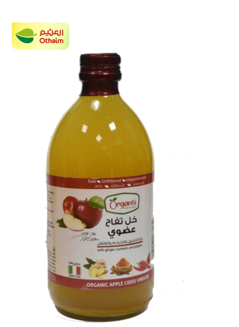 Organti Organti Organic Apple Cider Vinegar with Ginger, Traumatic and Pepper, 500ml 