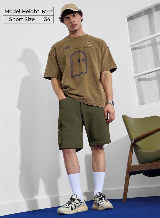 ذا سوليد ستور شورت كارجو دنيم سادة - Image 2