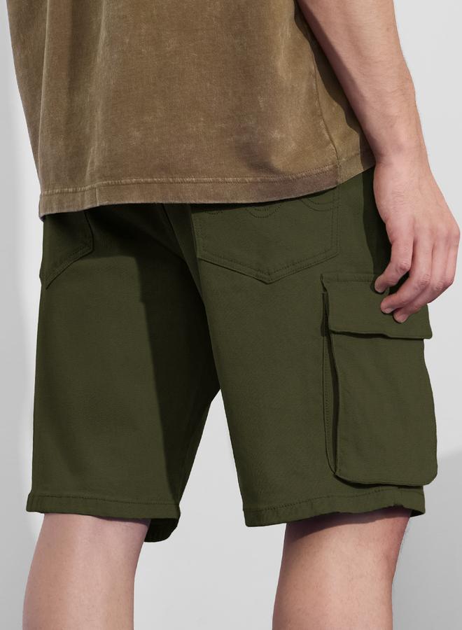 ذا سوليد ستور شورت كارجو دنيم سادة - Image 4