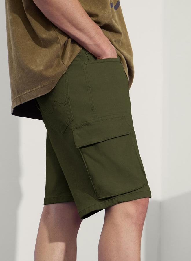 ذا سوليد ستور شورت كارجو دنيم سادة - Image 3