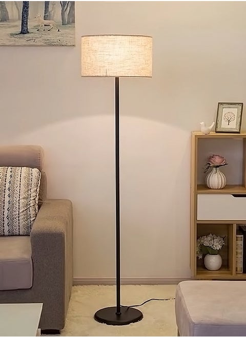 Floor Lamp for Living Room, LED Modern Simple Standing Lamps, Tall Lamp for Bedroom, Kid, Office, Reading Room Black Pole Light Blacl 159 cm