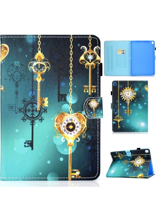 HuHa Case Cover For iPad 10.2 2021 / 2020 / 2019 Colored Drawing Horizontal Flip Leather Case with Holder & Card Slots & Pen Slot & Sleep / Wake-up Function Antique Clock 