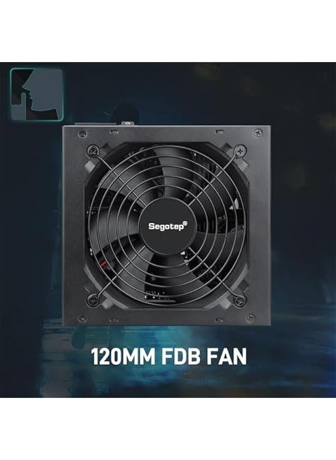 Arabest 750W Power Supply, 80 Plus Gold Modular PSU for NVIDIA and AMD GPU, Silent 120mm Fan, Japanese Electrolytic Capacitors.  - Image 5