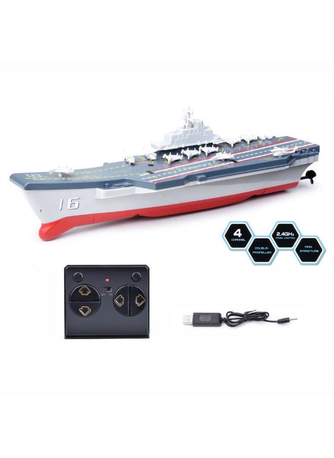 Generic - Precision Waterproof Mini Submarine Remote Control Boat Electric Swim Boat Children's Summer Toy Collection Model Aircraft Carrier-Color:Remote Control Cruiser-green - Image 1