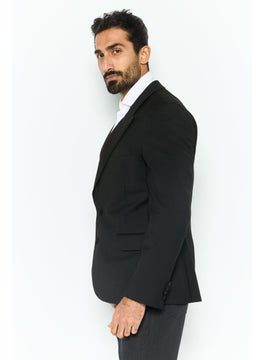 Asos Design Men Slim Fit Solid Formal Blazer, Black  - Image 3