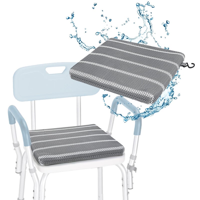 Shower Seat Cushion Bath Bench Shower Chairs for Seniors Elderly Disabled Bathtub Cushion Transfer Bench Handicap Bath Stools Padded Mat Chair Shower Pad Tub Seats Bath Pillow Only 1 PCS Cushion