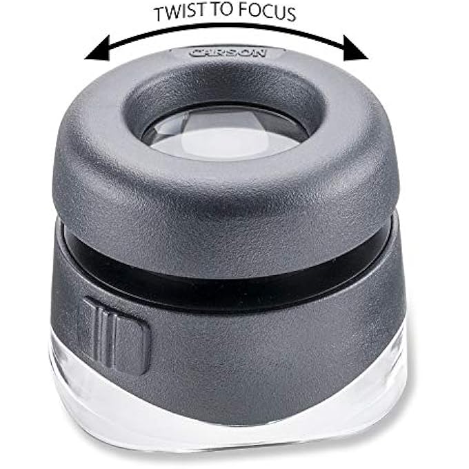 Carson LED VERSALOUPE LIGHTED 10X FOCUSING STAND LOUPE MAGNIFIER (LH-40), CLEAR - Image 3