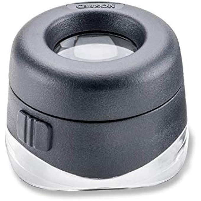 Carson LED VERSALOUPE LIGHTED 10X FOCUSING STAND LOUPE MAGNIFIER (LH-40), CLEAR - Image 2