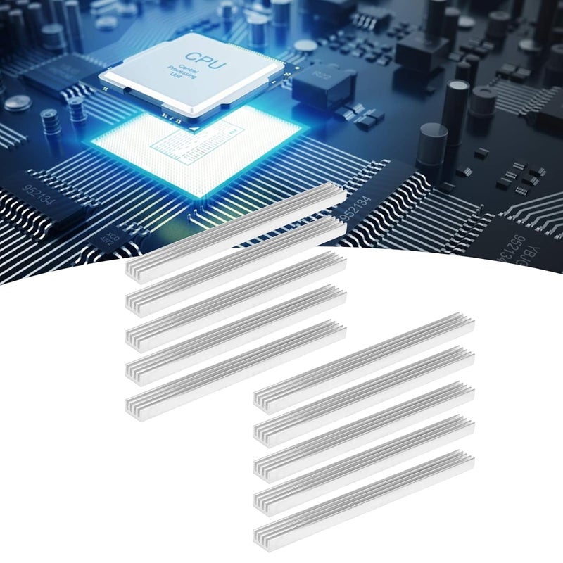 Aluminum Heat Sink Cooling Radiator, 10Pcs Q9x5x100 CPU Cooler Industrial Control Components - Durable Construction, Enhanced Heat Dissipation, Ideal for Electronics and Power - Image 3
