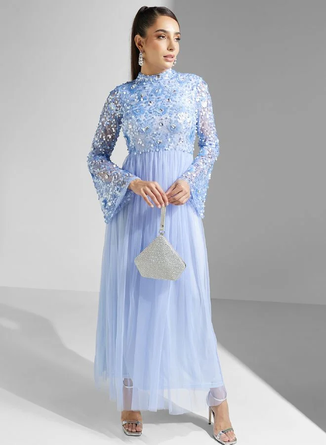 Amelia Rose Embellished Chiffon Dress