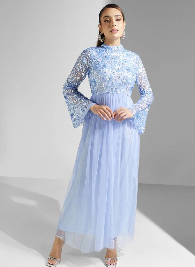 Amelia Rose Embellished Chiffon Dress