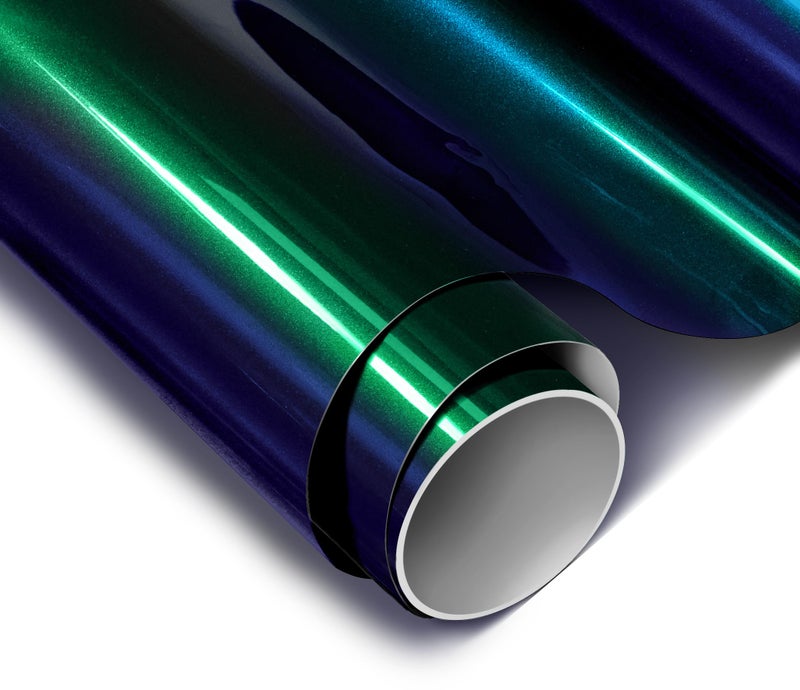 VViViD ColorFusion PPF by VViViD Gloss Metallic Blue Chameleon Dry Apply PPF Vinyl Car Wrap Roll 1ft x 5ft - Image 2