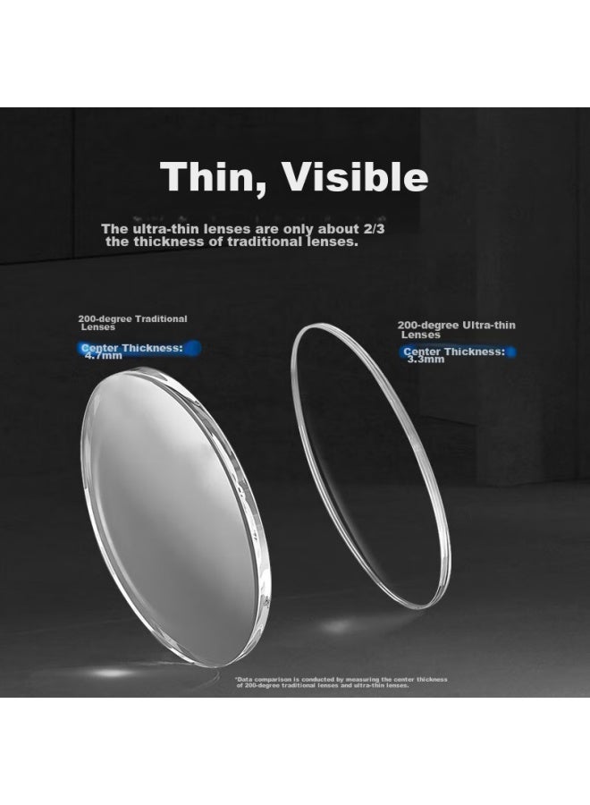 Sunset Red Reading Gl For Men, Classic Full-frame High-definition Anti-blue Light Fashionable Gl For Women E9088 Black 200 Degrees - Image 5