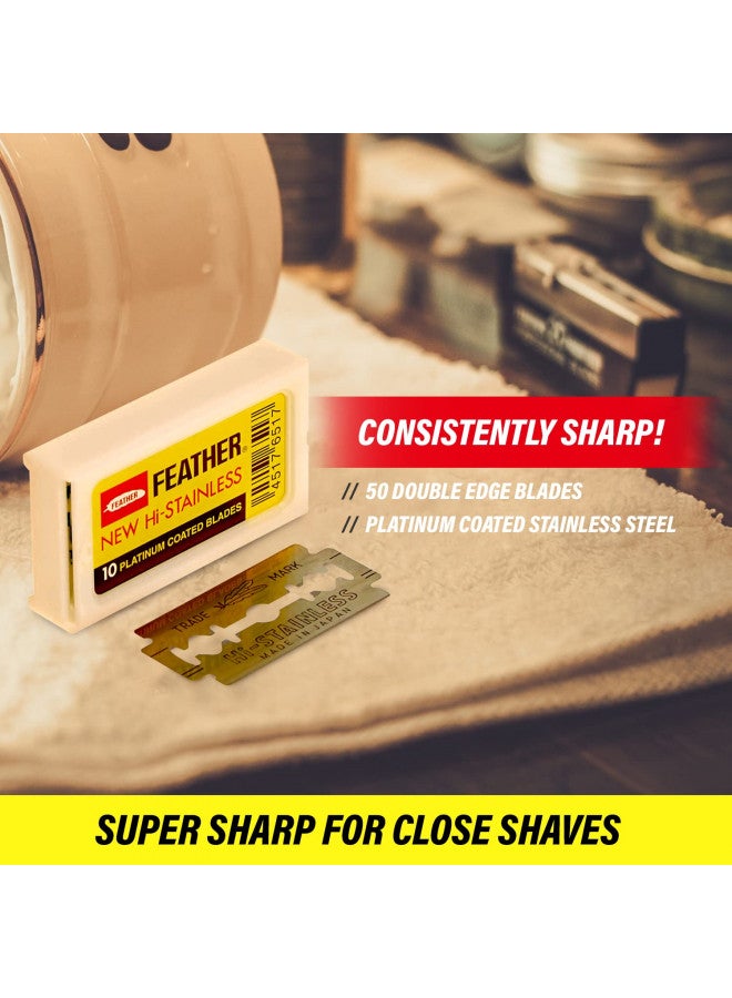 Feather Double Edge Safety Razor Blades 10 Count - Image 2
