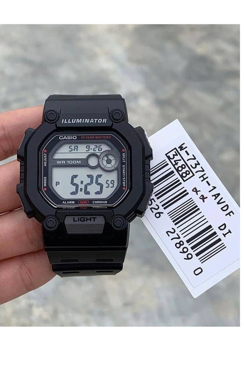 كاسيو ساعة يد من راتينج رقمي W-737HX-1AVDF - Image 3