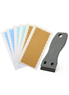 Ehdis Hair Extension Tape Tabs Double Sided Replacement Tape Adhesive Hair Extension Tapes For Hair Extensions Wigs Supplies With Adhesive Remover Scraper Tool  - Image 1