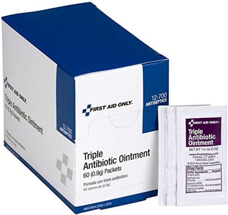 First Aid Only 12700 Triple Antibiotic Ointment Packets 60 Count - Image 1