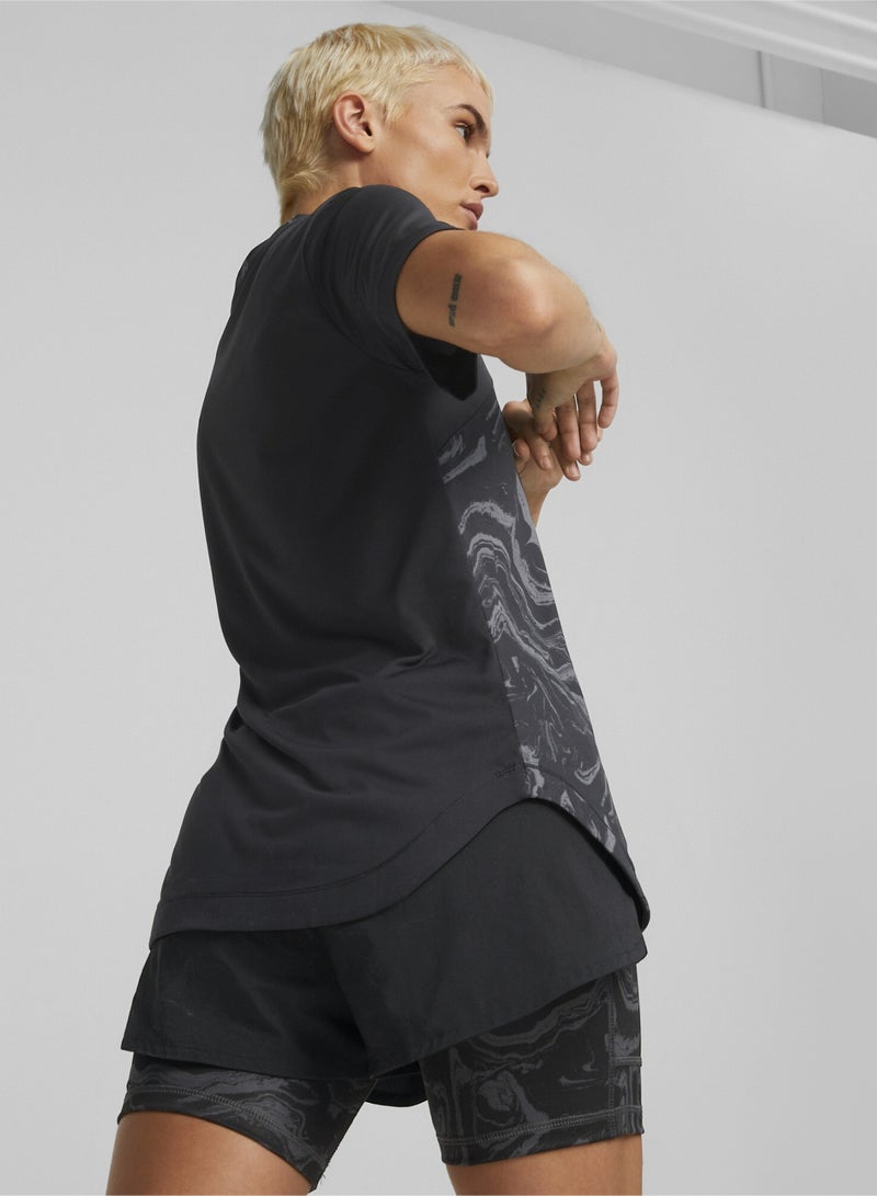 PUMA Graphic Womens Printed Short Sleeve Running T-Shirt  - Image 2