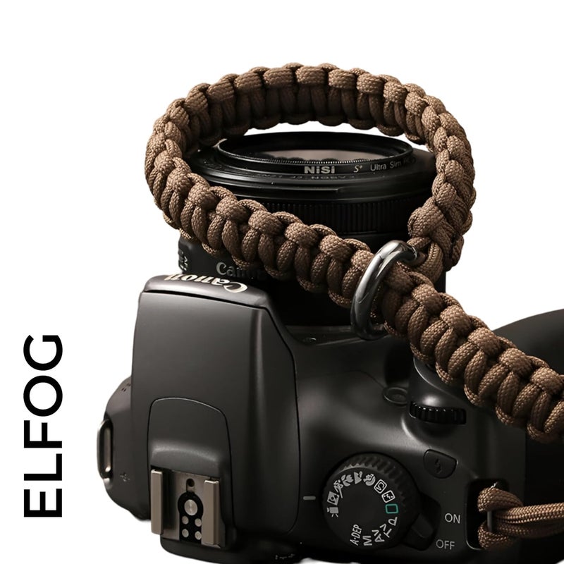 ELFOG Paracord Camera Wrist Strap Lanyard with Screw Suitable for Insta 360 X3 X4, Ace Pro, DSLR Mirrorless Cameras, Selfie Sticks - Image 4