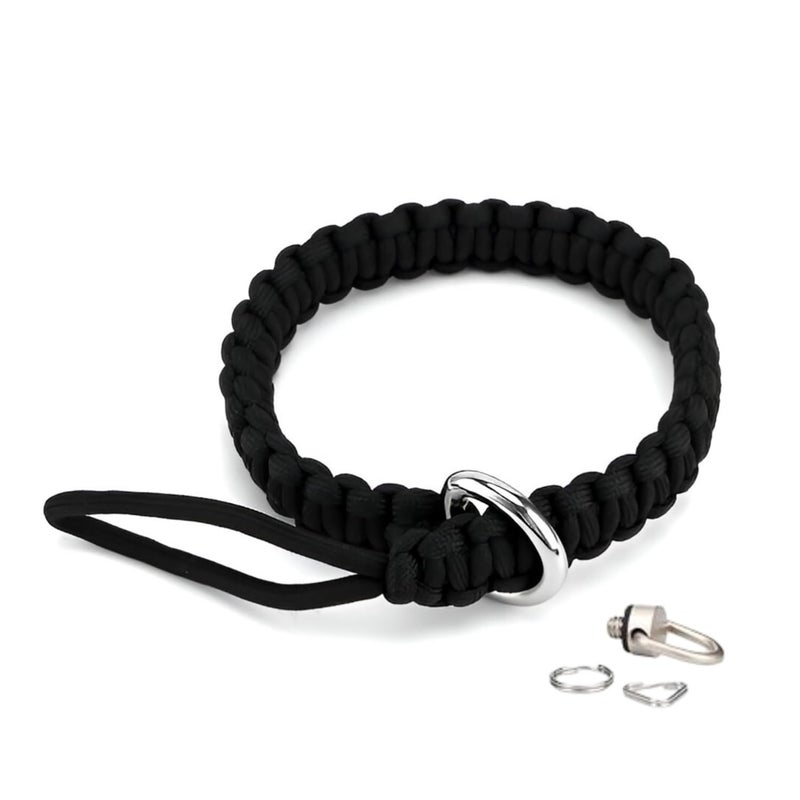 ELFOG Paracord Camera Wrist Strap Lanyard with Screw Suitable for Insta 360 X3 X4, Ace Pro, DSLR Mirrorless Cameras, Selfie Sticks - Image 1