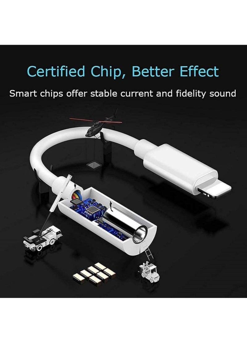 Generic 3 Pack Lightning to 3.5 mm Headphone Jack Adapter, Apple MFi Certified Veetone iPhone Audio Dongle Cable Earphones Headphones Converter Compatible with iPhone 12/12 Pro/11/11 Pro/SE/X XR XS XS Max 8 7  - Image 2