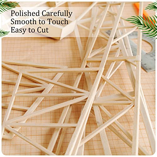 Yulejo 50 Pieces Balsa Wood Sticks 1/2 x 1/2 x 12 Inch Hardwood Square Wooden Dowels Unfinished Wood Sticks for Craft DIY Supplies DIY Molding Projects Making - Image 5