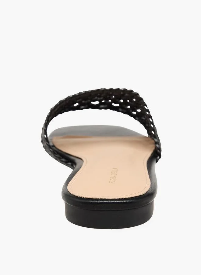 Flora Bella By Shoexpress BLACK Women Slip-On Sandals for Women | Best Price UAE