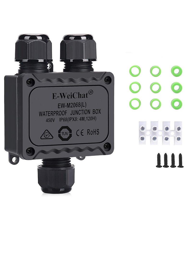 SYOSI Junction Box Outdoor Waterproof Electrical Box 3 Way Plug Line Plastic External Junction Box M25 Coaxial Wire Connector Electric Power Cord Boxes Suitable for Outdoor Lights Lighting 3way - Image 1