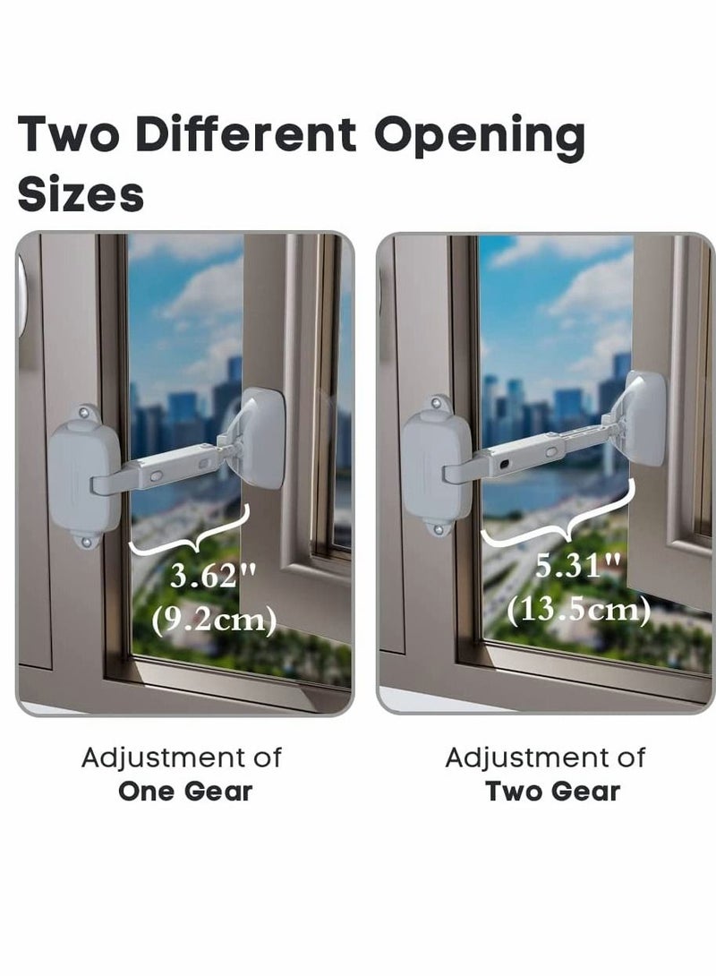 Y&D 1 Pack Childproof Window Restrictor for Aluminum, Wooden, Metal Frames, Baby Safety Lock, Locks Toddlers & Pets, Easy to Install (Grey) - Image 3