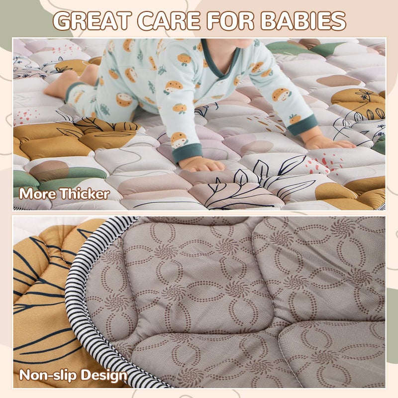 Dessports 65x50 Baby Play Mat -Play Mats for Babies and Toddlers -Non-Slip Foldable Baby Mat Boho Design Playmat - Machine Washable for Playpen - Image 4