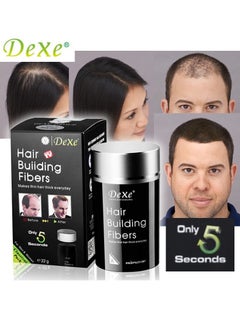 Dexe 2pcs Hair Building Fibers Instantly Conceal Hair Loss Natural Thickening Fibers Fast and Quick Hair Fiber Powder Hair Shadow Powder Hair Root Concealer Black 01  - Image 4