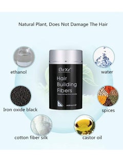 Dexe 2pcs Hair Building Fibers Instantly Conceal Hair Loss Natural Thickening Fibers Fast and Quick Hair Fiber Powder Hair Shadow Powder Hair Root Concealer Black 01  - Image 5
