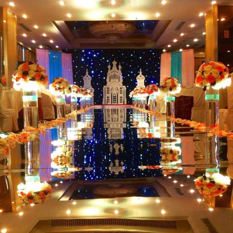 ANMINY 3.3x32.8ft Aisle Runner Mirror Rugs Roll Double Sided Bright Reflective Decorative Carpet for Romantic Wedding Birthday Graduation Party Ceremony Event Home Indoor Decor - Gold/Silver - Image 4