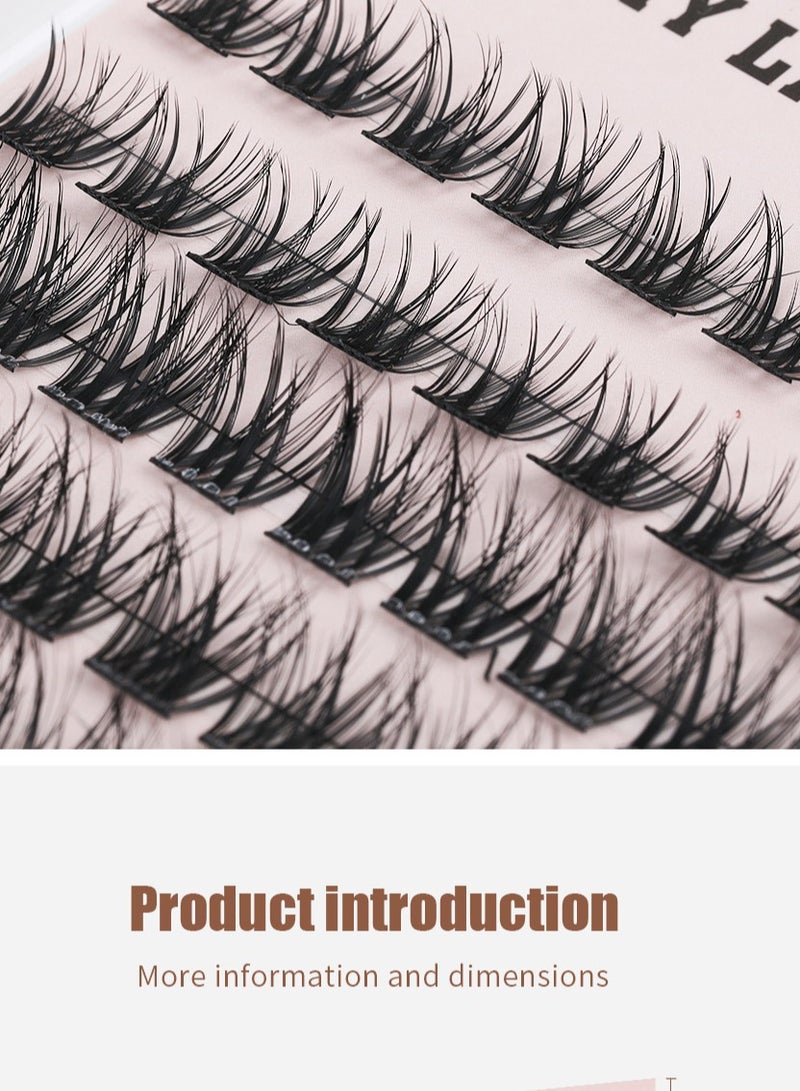 رموش يدوية مقسمة بأسلوب أوروبي بطول 10 مم، 12 مم، و14 مم، تشمل غراء للرموش، أدوات وملاقط - Image 4